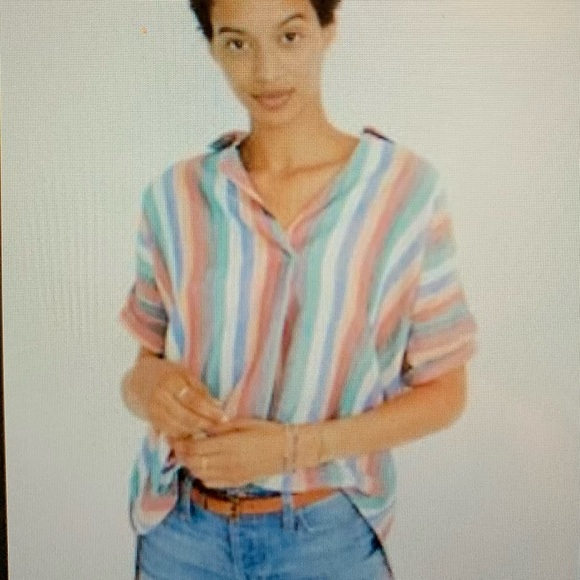 Madewell Tops - Madewell oversized stripe top. RN 77388